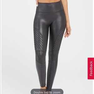 SPANX faux leather moto leggings